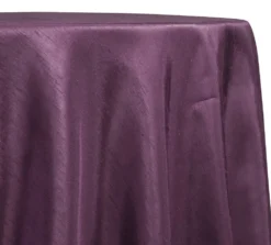 Shantung Satin (Reversible) Table Linen in Eggplant