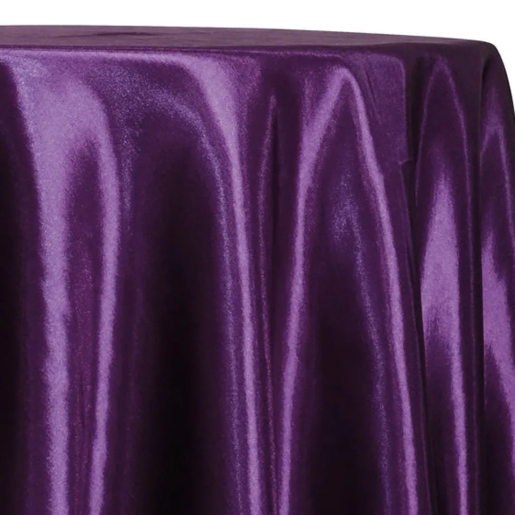 Shantung Satin (Reversible) Table Linen in Plum