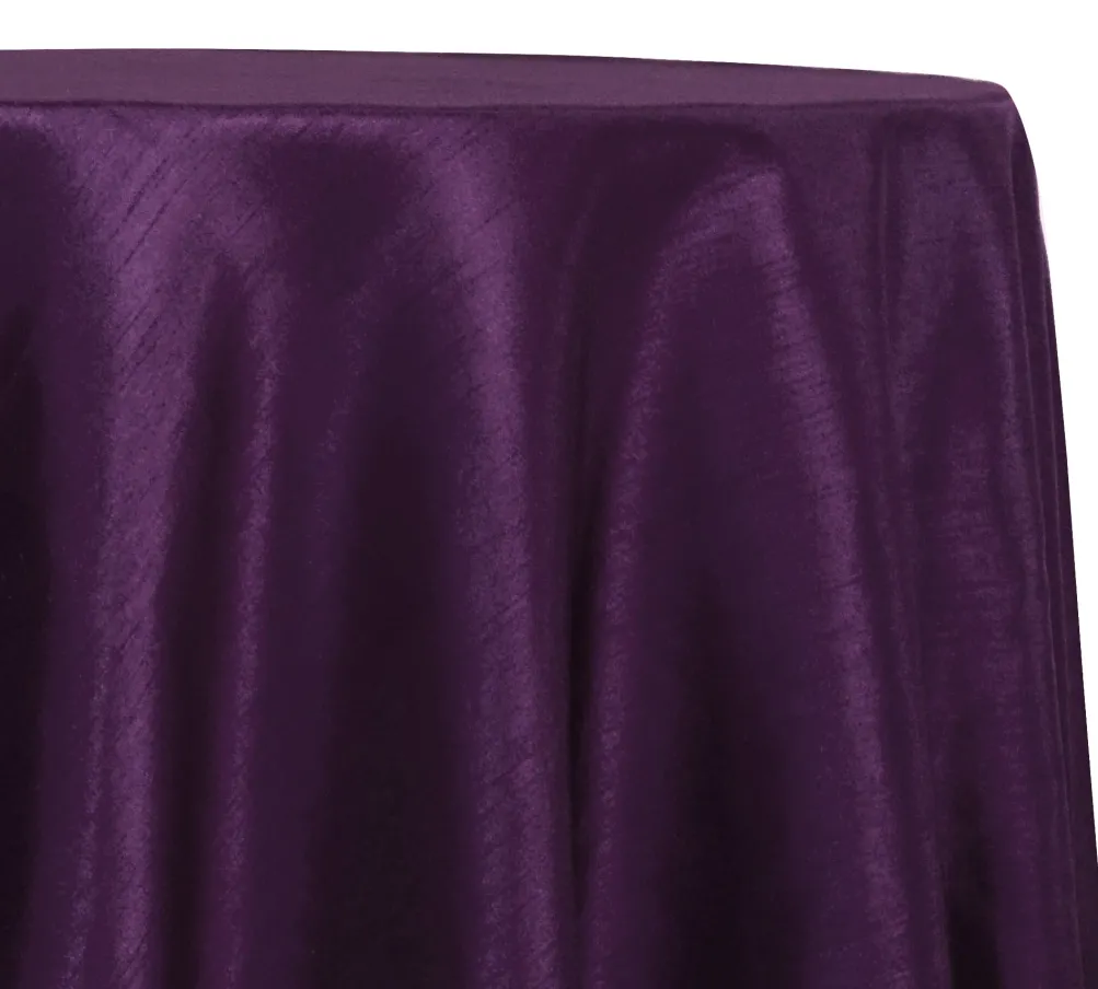 Shantung Satin (Reversible) Table Linen in Plum