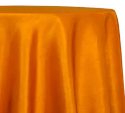 Shantung Satin (Reversible) Table Linen in Rust