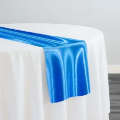 Shantung Satin (Reversible) Table Runner in Turquoise