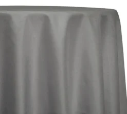 Shantung Satin (Reversible) Table Linen in Charcoal