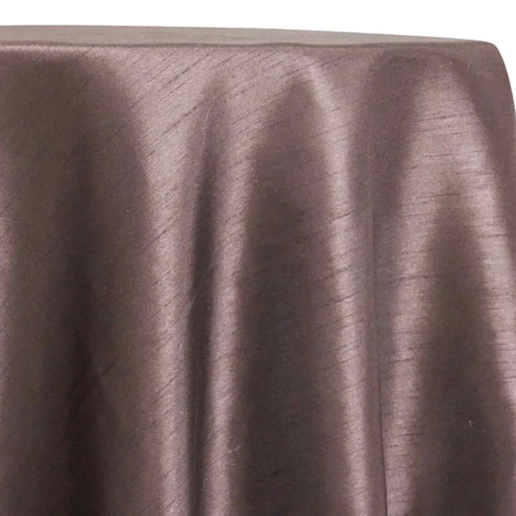 Shantung Satin (Reversible) Table Linen in Mocha