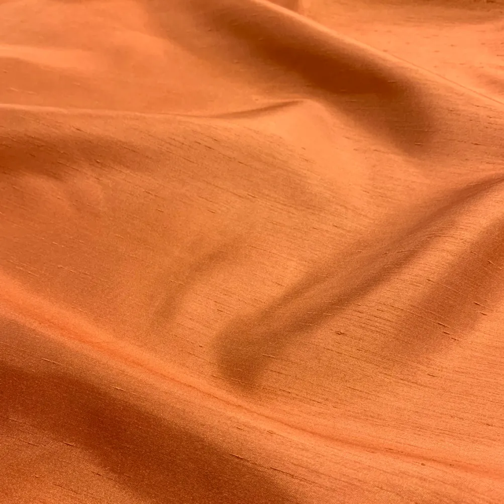 Shantung Satin (Reversible) Table Linen in Orange