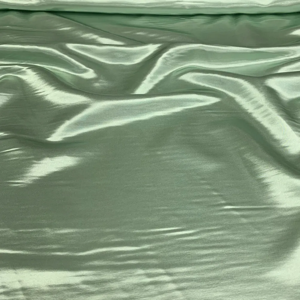 Shantung Satin (Reversible) Table Linen in Mint