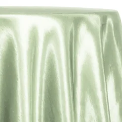 Shantung Satin (Reversible) Table Linen in Mint