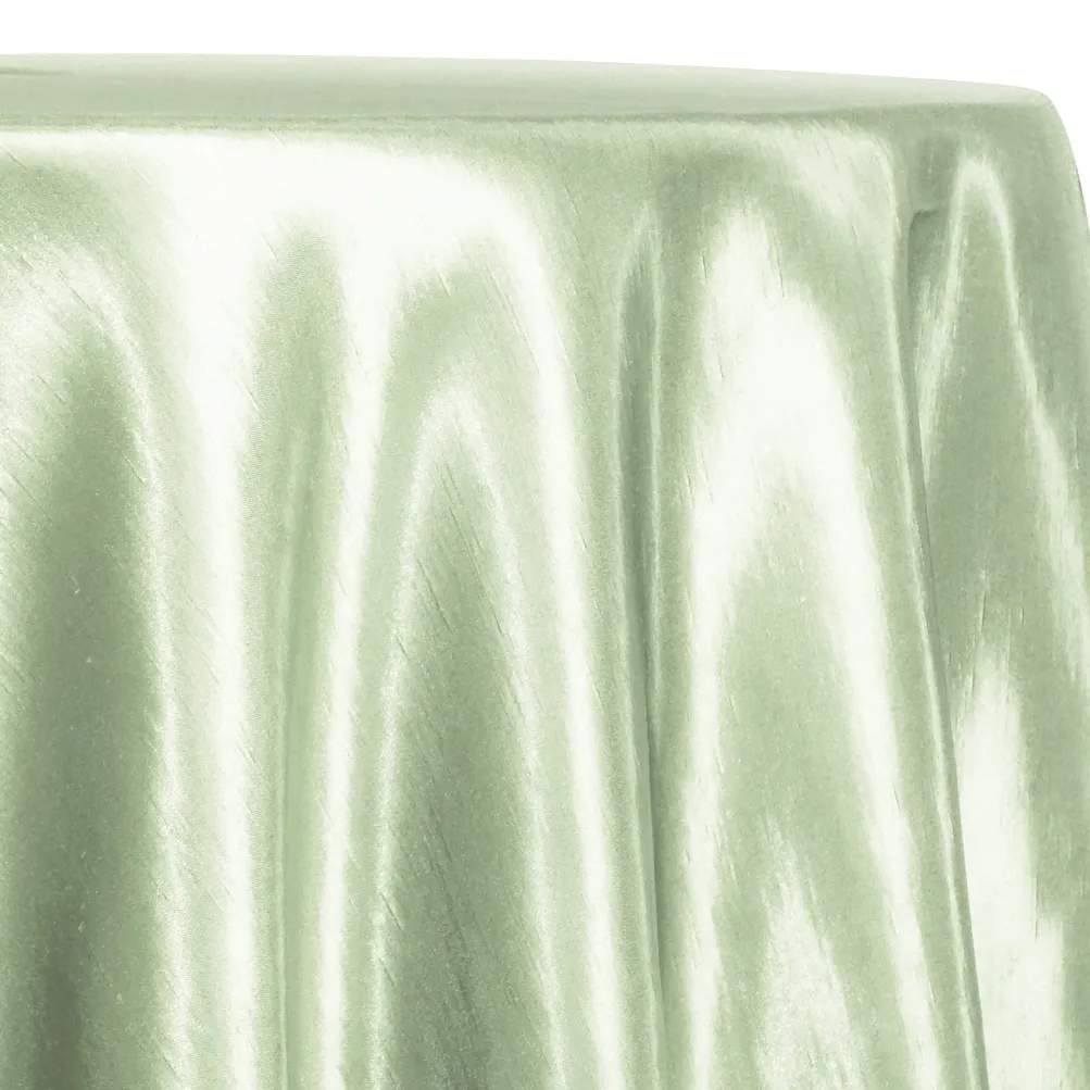 Shantung Satin (Reversible) Table Linen in Mint