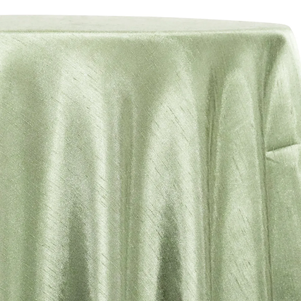 Shantung Satin (Reversible) Table Linen in Mint