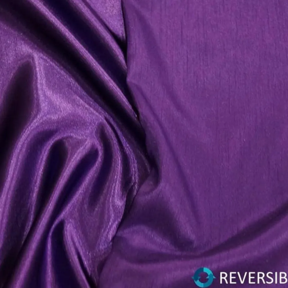 Shantung Satin (Reversible) Table Linen in Purple