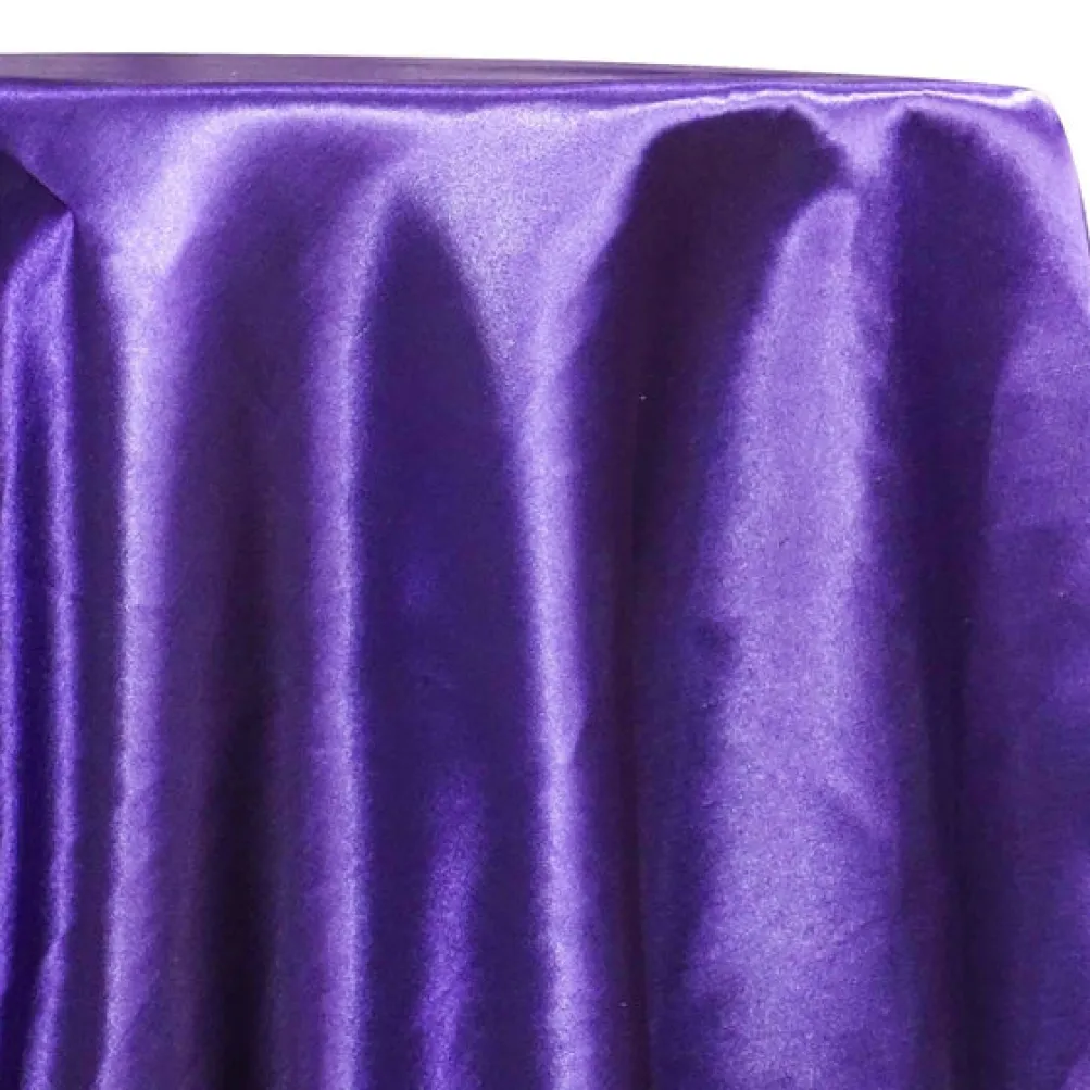 Shantung Satin (Reversible) Table Linen in Purple