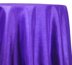 Shantung Satin (Reversible) Table Linen in Purple