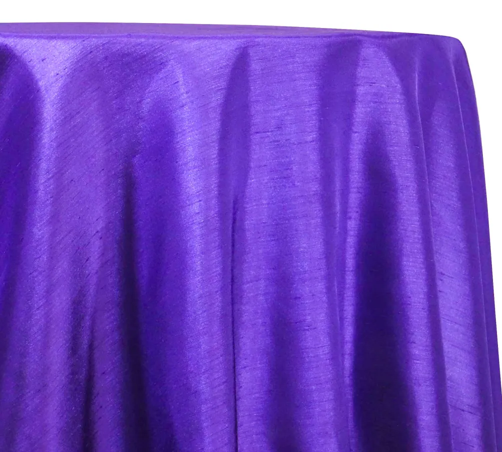 Shantung Satin (Reversible) Table Linen in Purple