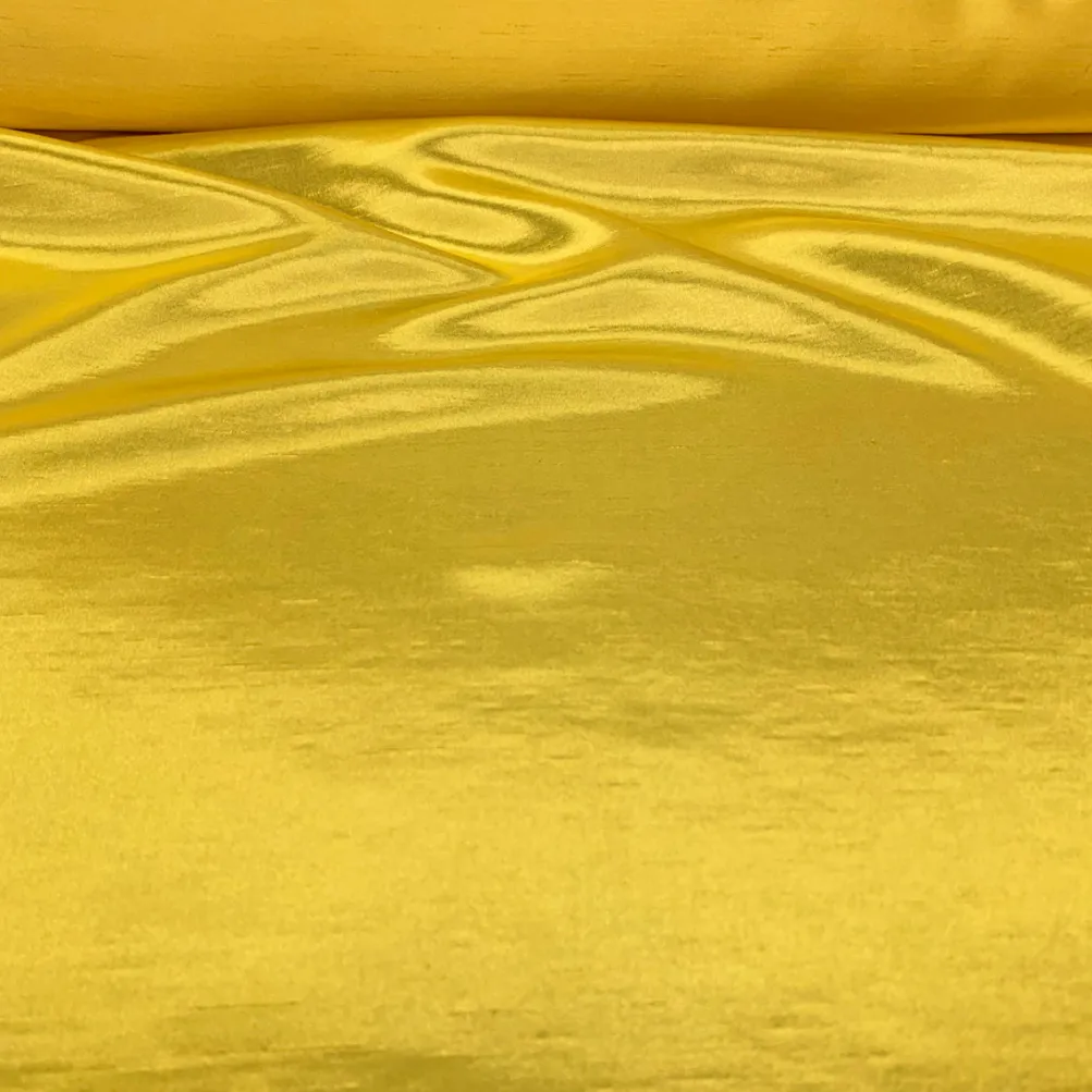 Shantung Satin (Reversible) Table Linen in Yellow