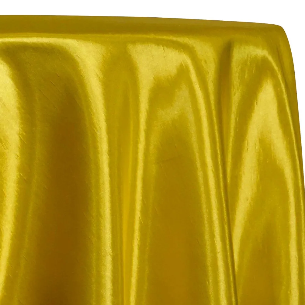Shantung Satin (Reversible) Table Linen in Yellow