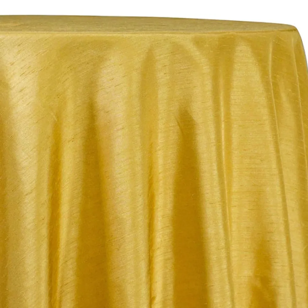 Shantung Satin (Reversible) Table Linen in Yellow
