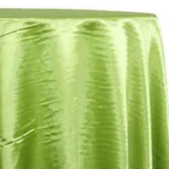 Shantung Satin (Reversible) Table Linen in Lime