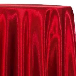 Shantung Satin (Reversible) Table Linen in Red DK