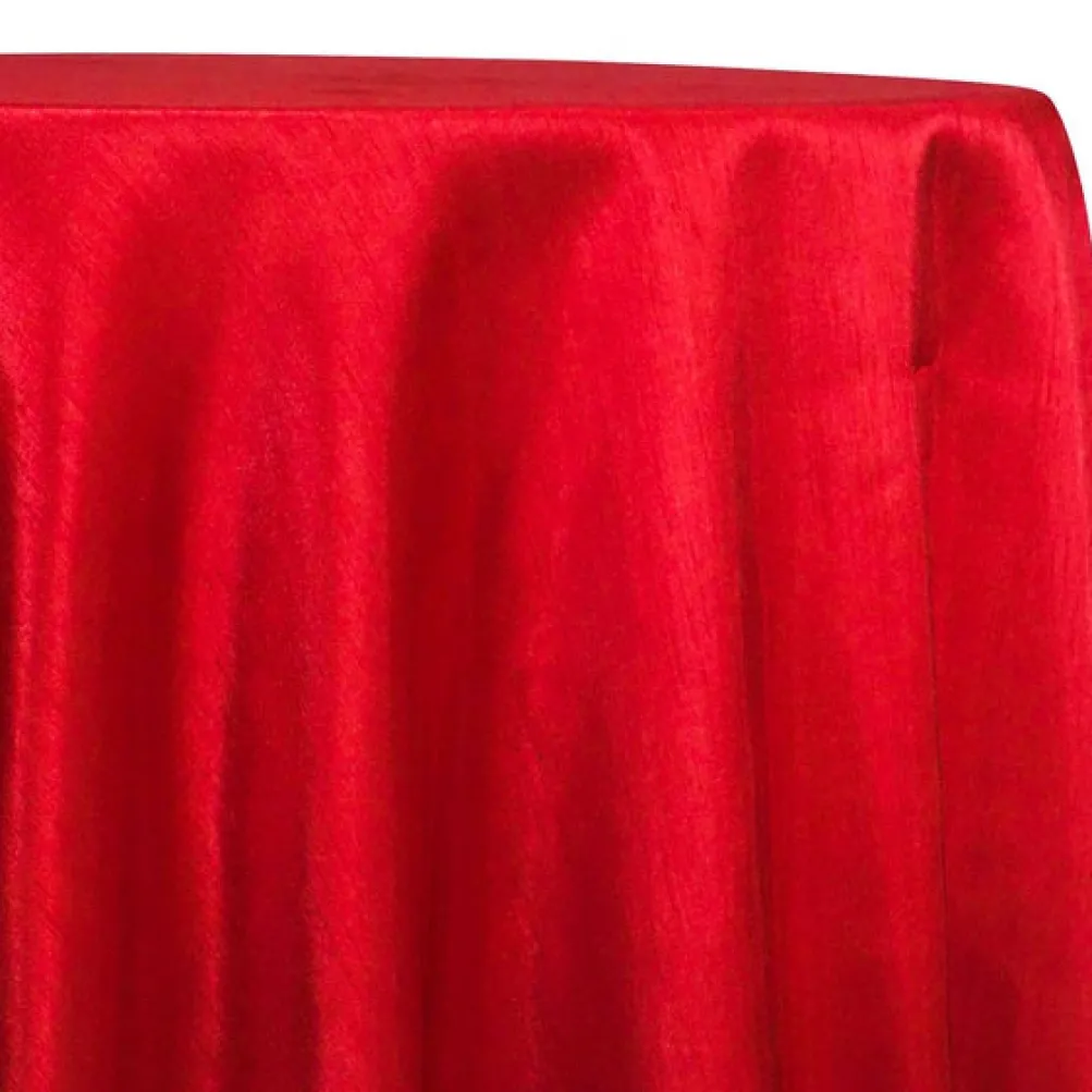 Shantung Satin (Reversible) Table Linen in Red