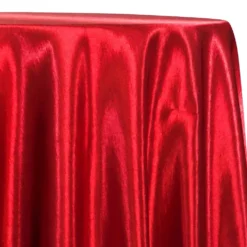 Shantung Satin (Reversible) Table Linen in Red