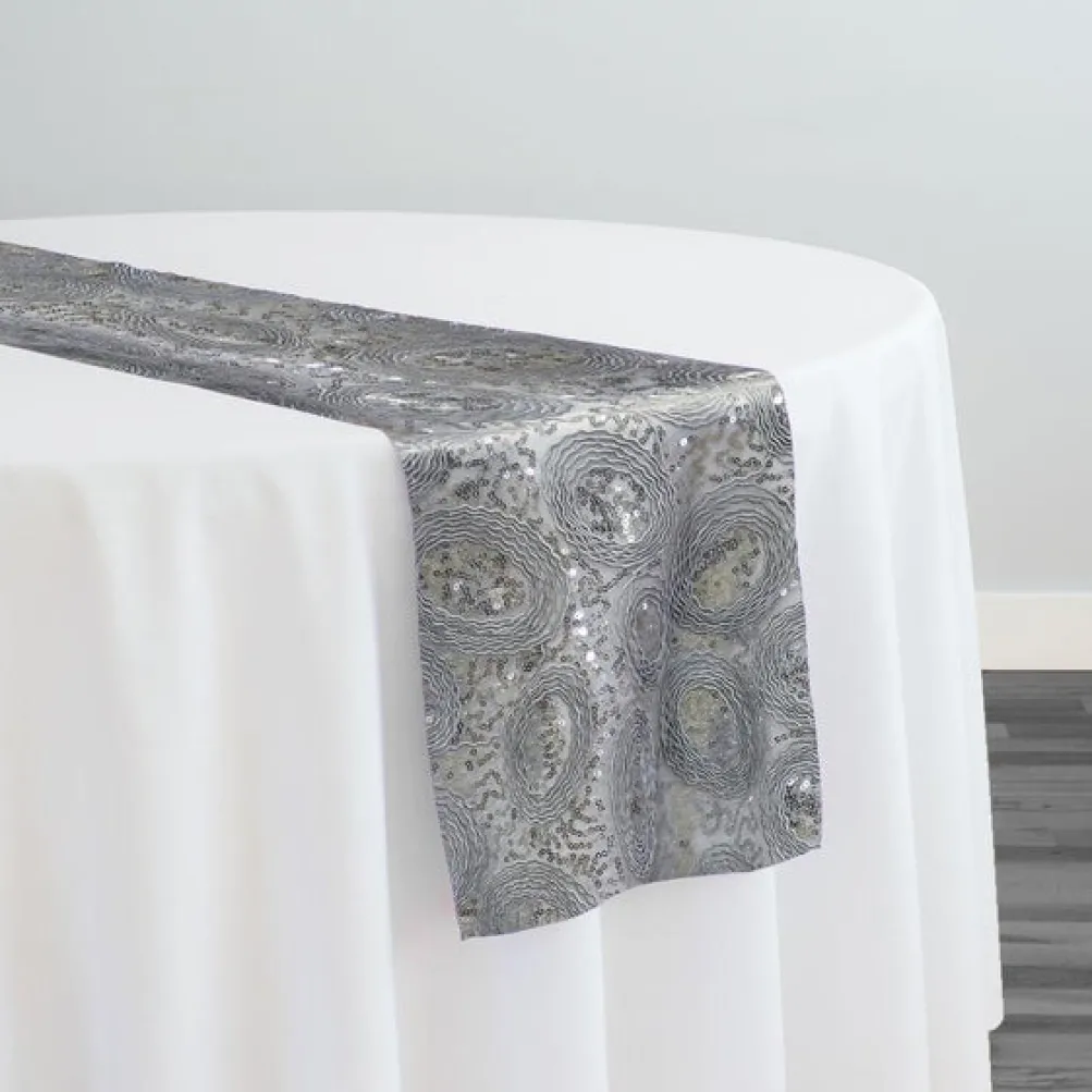 Sienna Design Table Runner in Silver
