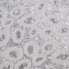 Sienna Design (w/ Poly Lining) Table Napkin in Silver and White