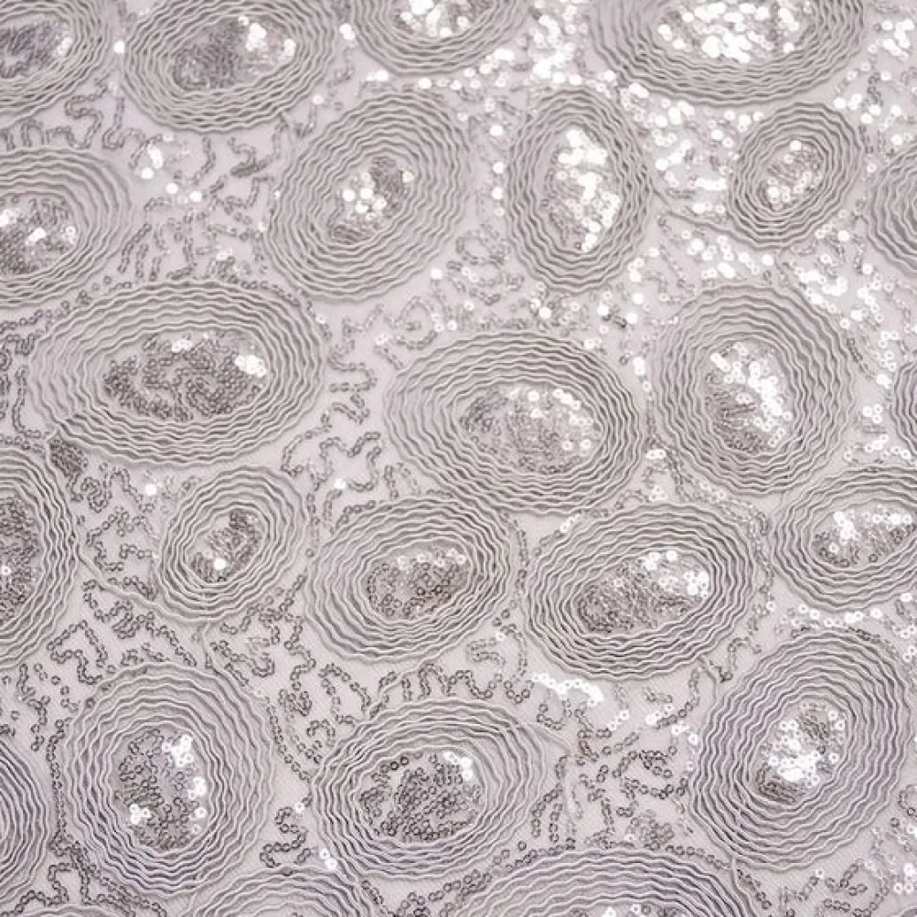 Sienna Design (w/ Poly Lining) Table Napkin in Silver