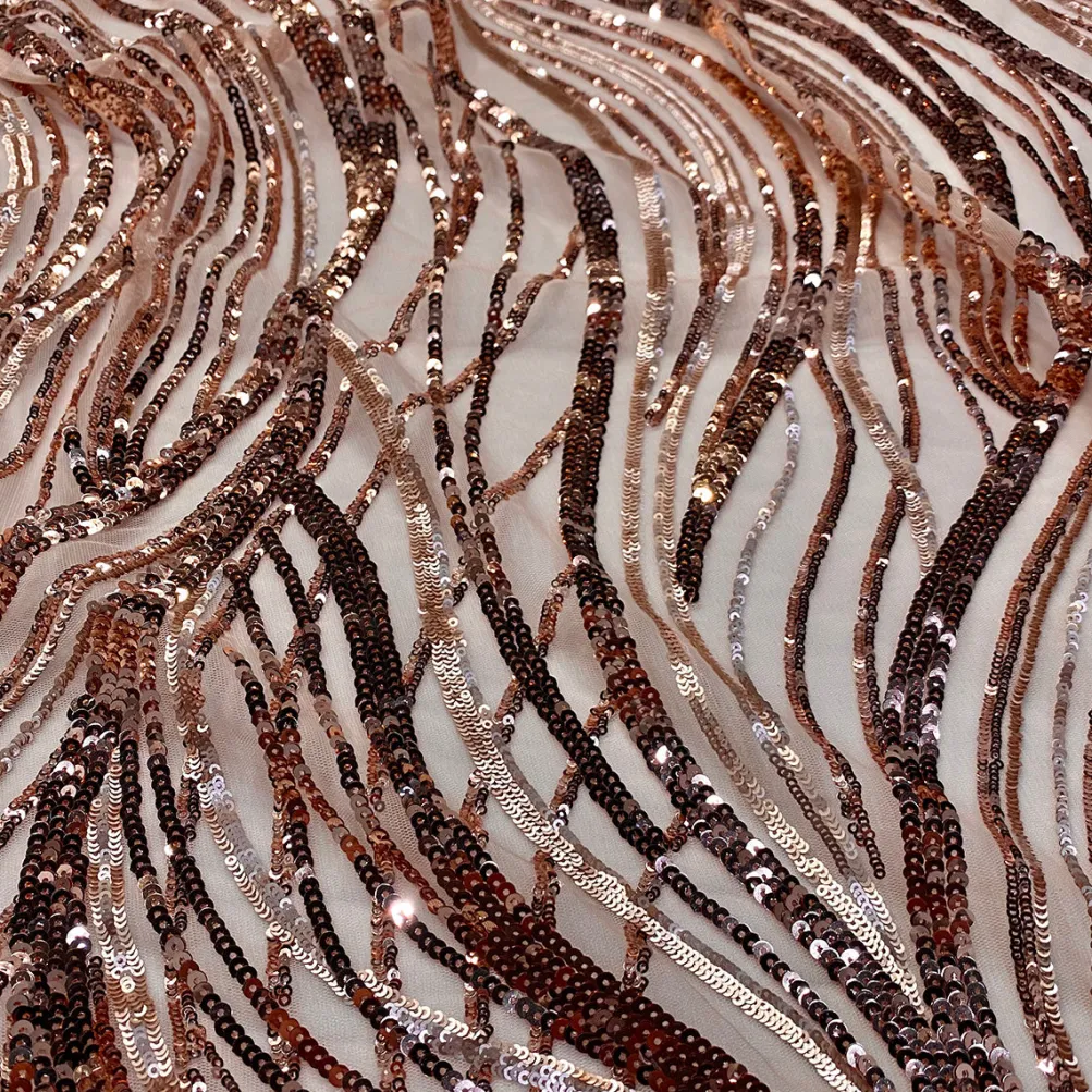 Skyfall Sequins Table Runner in Champagne and Blush