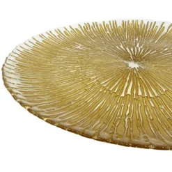 Solaris - Glass Charger Plate in Gold (Item # 0426)