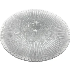 Solaris - Glass Charger Plate in Silver (Item # 0426)