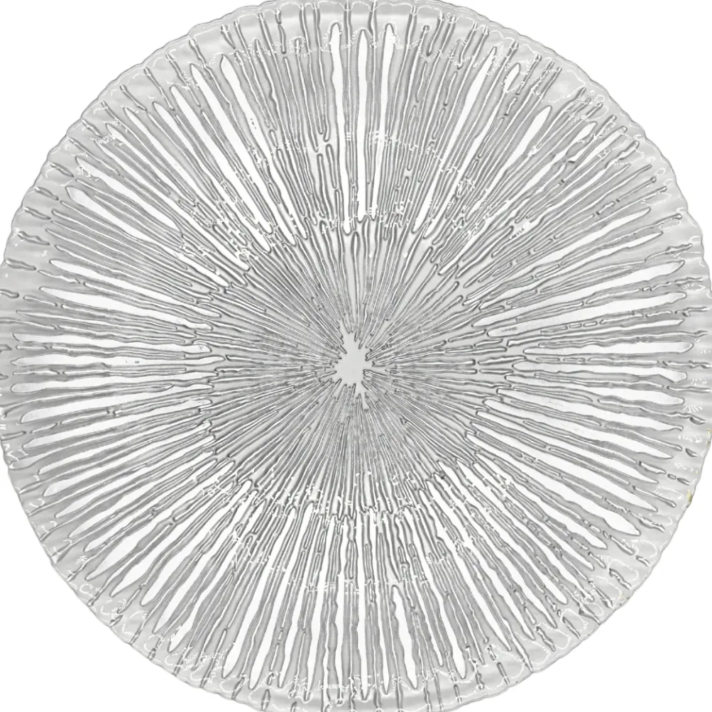 Solaris - Glass Charger Plate in Silver (Item # 0426)