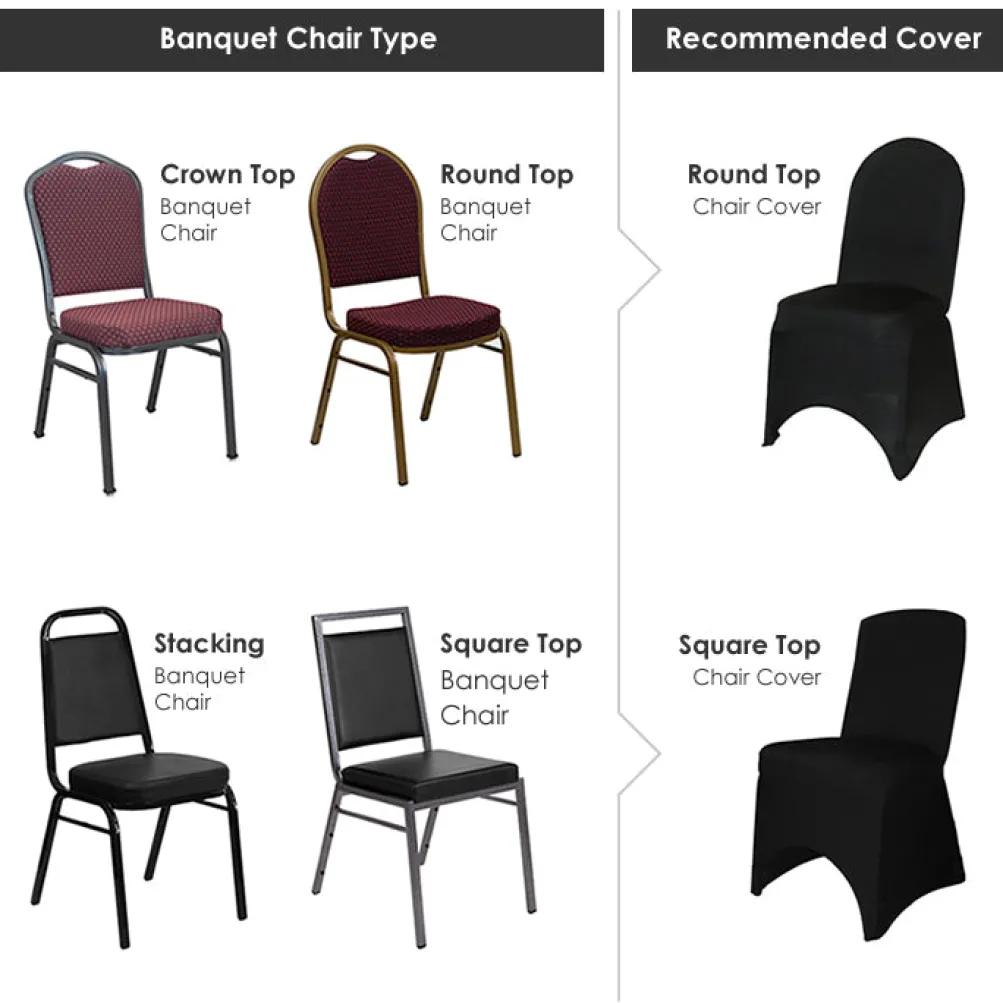 Spandex Banquet Chair Cover in White