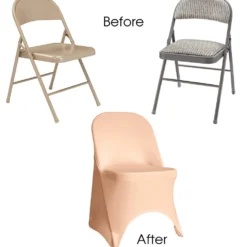 Spandex Folding Chair Cover in Peach