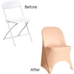 Spandex Folding Chair Cover in Peach