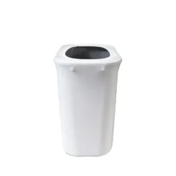 Spandex 7 Gallon Office Trash Can Cover in White