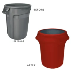 Spandex 32 Gallon Trash Can Cover in Red