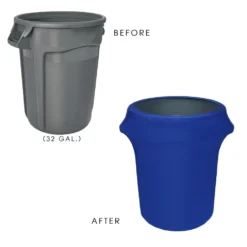 Spandex 32 Gallon Trash Can Cover in Royal