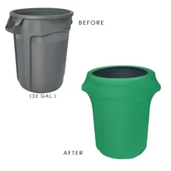 Spandex 32 Gallon Trash Can Cover in Emerald Green
