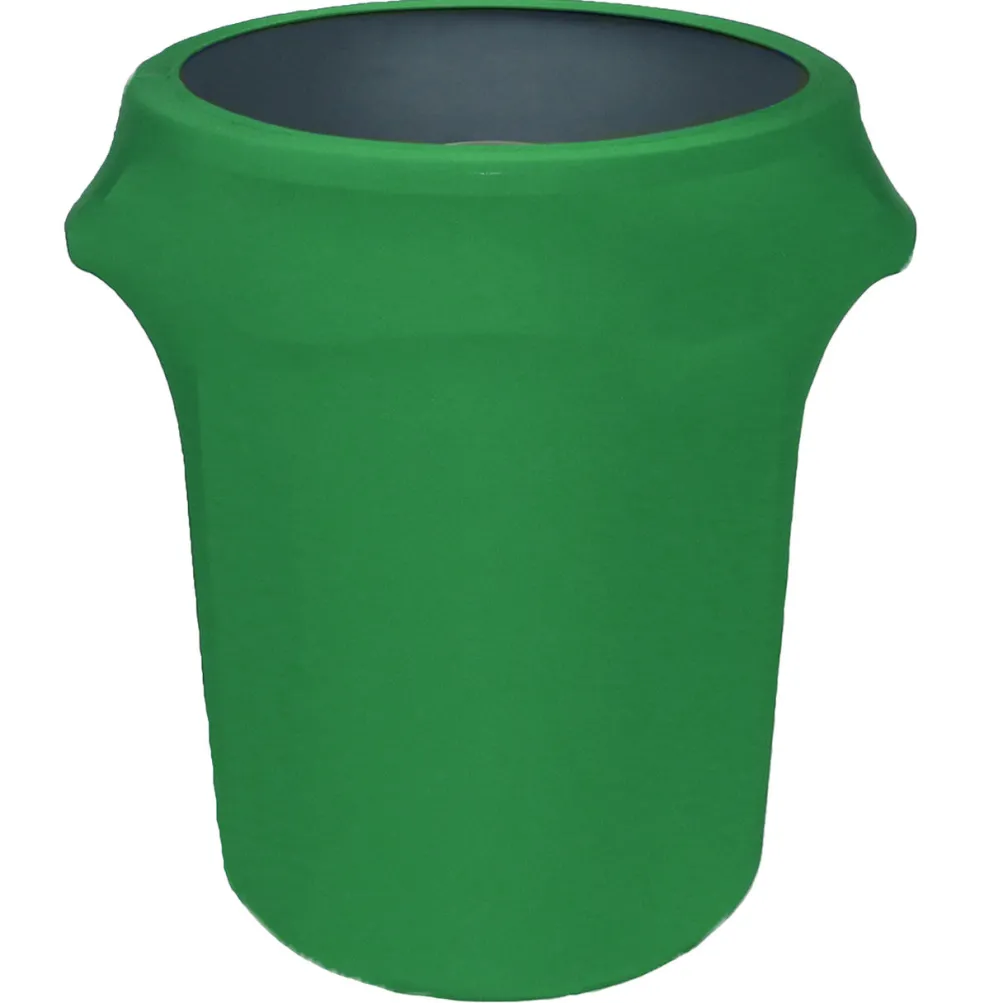 Spandex 32 Gallon Trash Can Cover in Emerald Green
