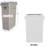 Spandex (Slim Jim) 23 Gallon Trash Can Cover in White