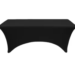 Spandex (8'x30") Banquet Table Cover in Black