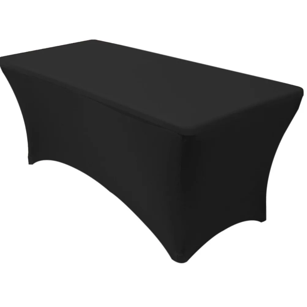 Spandex (8'x30") Banquet Table Cover in Black
