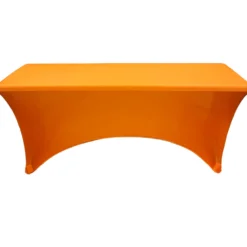 Spandex (6'x30") Banquet Table Cover in Orange