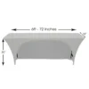 Spandex (6'x18") Classroom Banquet Table Cover in Silver