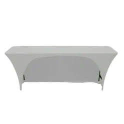 Spandex (6'x18") Classroom Banquet Table Cover in Silver