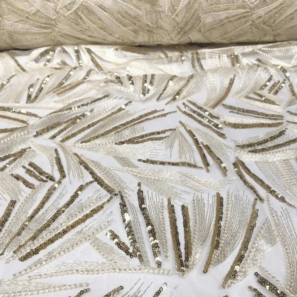 Sparkle Sequins Table Linen in Ivory