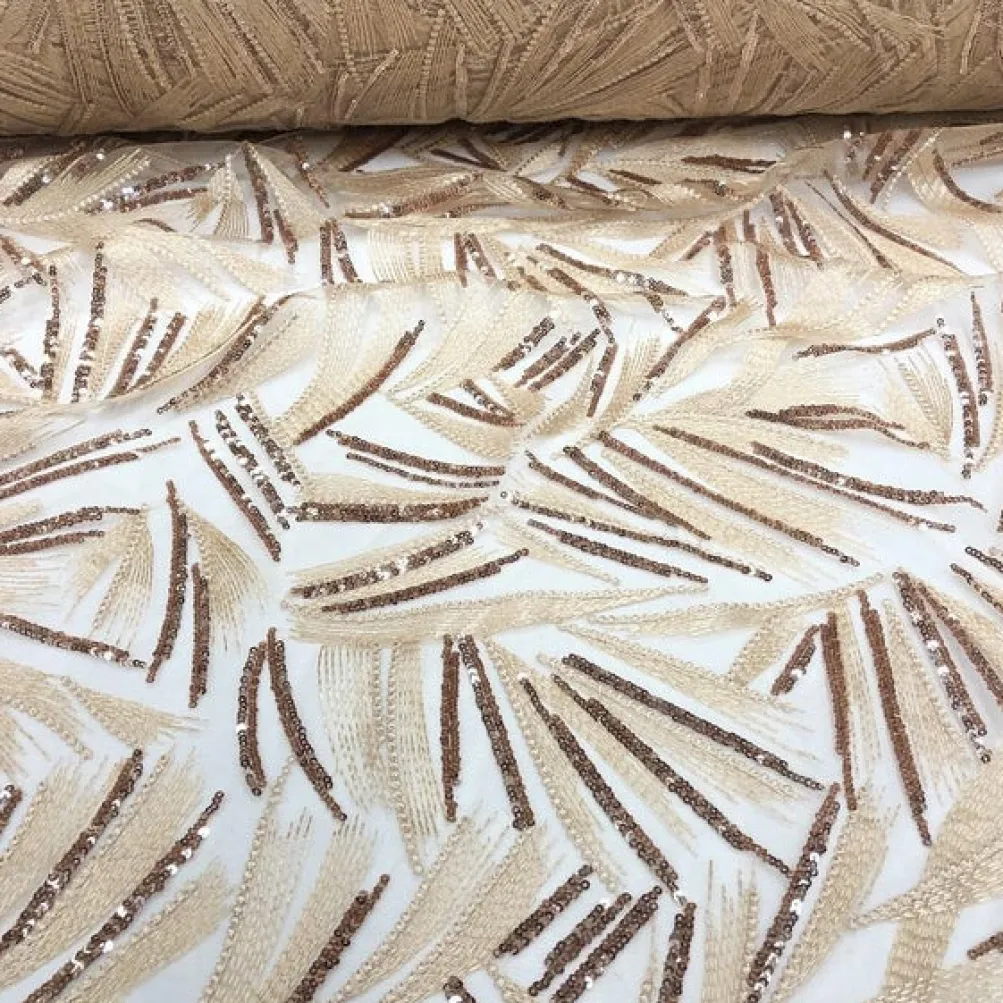 Sparkle Sequins Table Linen in Champagne