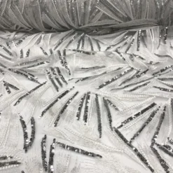 Sparkle Sequins Table Linen in Silver and Silver