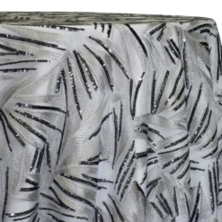 Sparkle Sequins Table Linen in Silver and Silver