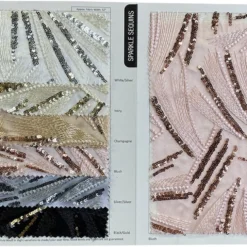 Sparkle Sequins Table Linen in Gold and Black