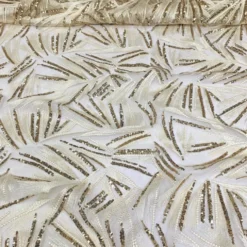Sparkle Sequins Table Runner in Ivory
